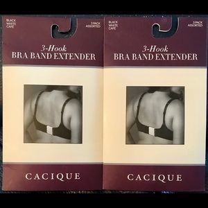 BRA EXTENDERS BY CACIQUE 3 PACK ASSORT. TWO PACK.